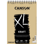 CANSON- BLOCK XL KRAFT 90 GR 60 H A4 BRUN (39141)