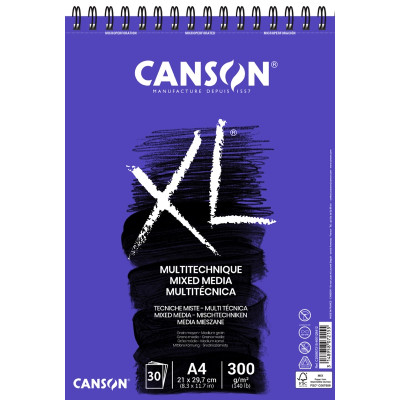 CANSON- BLOCK XL MIX MEDIA A4 300 G X 30 HJ  