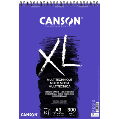 CANSON- BLOCK XL MIX MEDIA A3 300 G X 30 HJ  