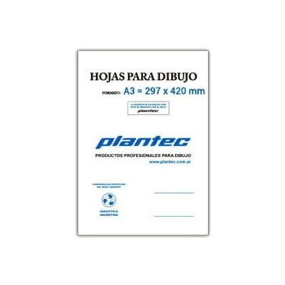 PLANTEC- HOJA P/ DIBUJO A3  142 GRMS. X 10 HJ ( 5562 ) 