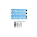 PLANTEC- LETRAS Y NUMEROS PLANTEC FRESADOS TECNICO (2480 )ALT 80 MM 