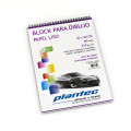 PLANTEC- BLOCK PLANTEC P/ DIBUJO ANILLADO 35 X 50 40 HJS 210 GR LISO