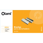 OLAMI ESC/COM- BROCHES Nª24/6 CAJA X 1000 BROCHES (PACK X 10 CAJITAS)