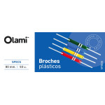 OLAMI ESC/COM- BROCHES P/ENCUADERN PLASTICO X 50 UN (PACK X 10 CJTAS)