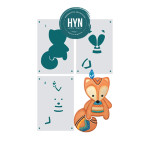 HYN- STENCIL ARTISTICO SERIE COMBINABLES 10 X 20-3 PIEZAS COMB10*20003