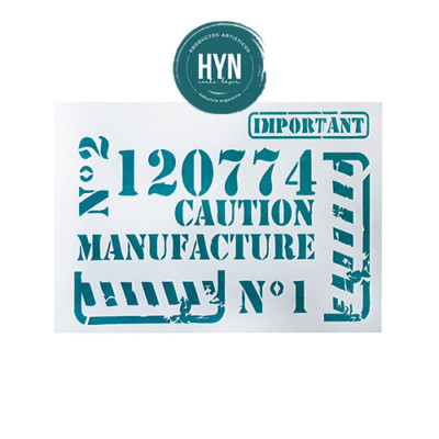 HYN- STENCIL ARTISTICO SERIE XXL 60 X 40 STXXL019