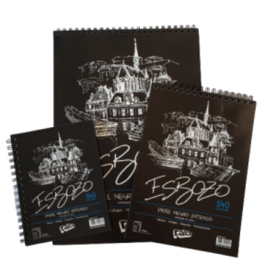 RAB- CUADERNO 16X21  ESBOZO NEGRO 30 HJS 140 GRAMOS 2161 