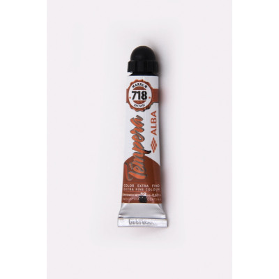 ALBA- TEMPERA PROFESIONAL BASICOS  X 18 ML 718 MARRON 