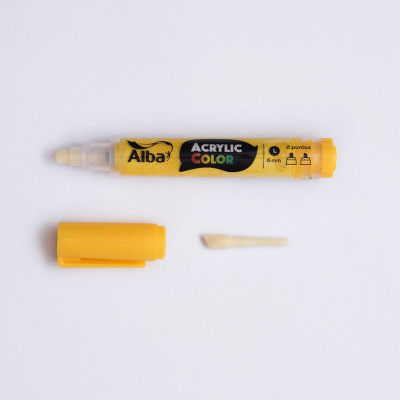 ALBA- MARCADOR ACRILICO PIGMENTADO TRAZO L (474) AMARILLO MEDIANO ALBA- MARCADOR ACRILICO PIGMENTADO TRAZO L (474) AMARILLO MEDIANO