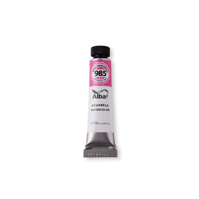 ALBA- ACUARELA PROFESIONAL x10ML. G1 ROSA PERMANENTE 985 ALBA- ACUARELA PROFESIONAL x10ML. G1 ROSA PERMANENTE 985