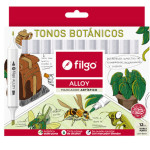 FILGO- MARCADOR ARTISTICO DOBLE PUNTA ALLOY X 12 BOTANICOS