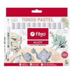 FILGO- MARCADOR ARTISTICO DOBLE PUNTA ALLOY X 12 PASTEL