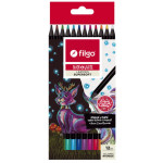 FILGO- LAPIZ COLOR MADERA BLACK-WHITE ESTUCHE X 12UN SURTIDOS