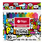 FILGO- MARCADOR PERMANENTE 040 P-FINA ESTUCHE X 30 SURTIDOS