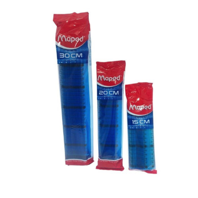 MAPED- REGLA TRANSPARENTE 30cm PAQ. X20 UDS