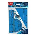 MAPED- KIT GEOMETRIA TWIST & FLEX x3 PIEZAS 15 CM BLISTER X1