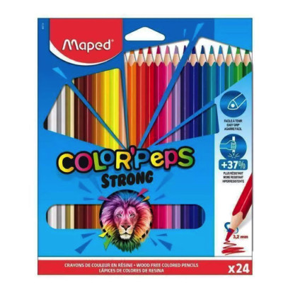 MAPED- LAPICES DE COLORES PEPS STRONG x24 LARGO SURTIDO MAPED- LAPICES DE COLORES PEPS STRONG x24 LARGO SURTIDO