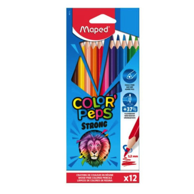 MAPED- LAPICES DE COLORES PEPS STRONG x12 LARGOS SURTIDO MAPED- LAPICES DE COLORES PEPS STRONG x12 LARGOS SURTIDO