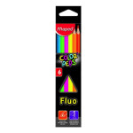 MAPED- LAPICES DE COLORES PEPS STAR  x6 LARGOS FLUO