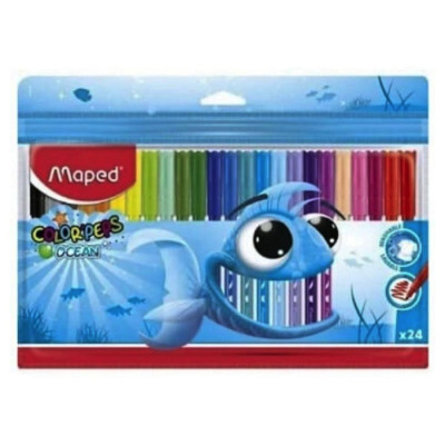 MAPED- MARCADOR COLOR PEPS ESCOLAR OCEAN x 24 SURTIDO LAVABLE MAPED- MARCADOR COLOR PEPS ESCOLAR OCEAN x 24 SURTIDO LAVABLE