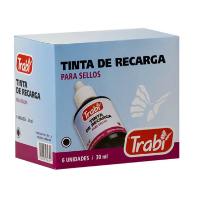 TRABI - TINTA PARA SELLOS 30 CM3 NEGRA