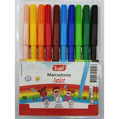 TRABI - MARCADOR ESCOLAR x 10 JUNIOR PUNTA INDEFORMABLE