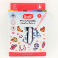 TRABI- MARCADOR SET PARA TELA X 8 COLORES SURTIDOS