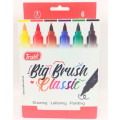 TRABI- MARCADOR BIG BRUSH (GORDO) P. PINCEL CLASI SET X 6 (LETTERING)